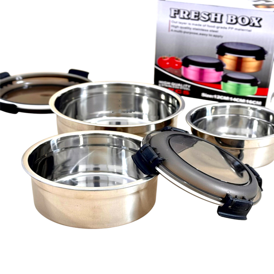 ظروف سه تکه استیل Fresh Box