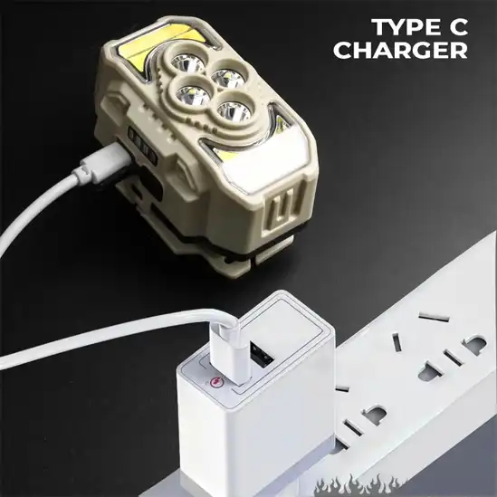 چراغ پیشانی شارژی سنسوردار مدل HX-815