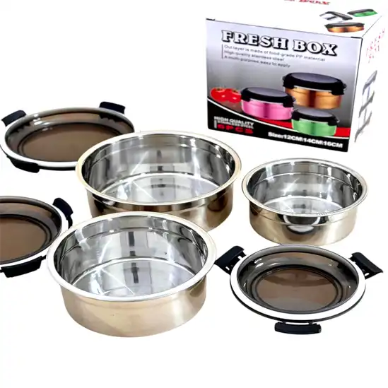 ظروف سه تکه استیل Fresh Box