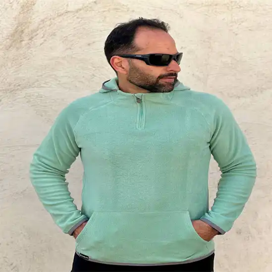هودی پلار نیم‌زیپ کلاهدار