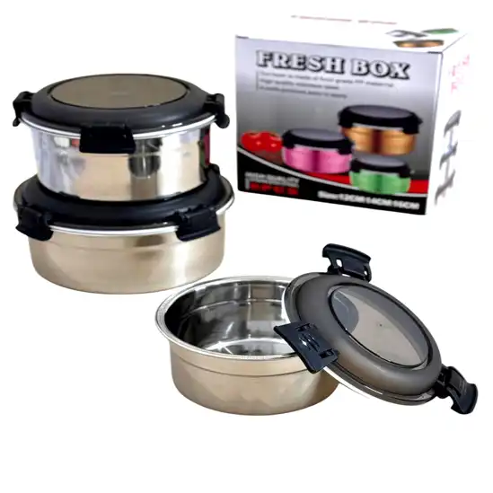 ظروف سه تکه استیل Fresh Box