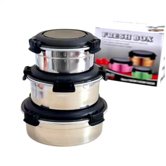 ظروف سه تکه استیل Fresh Box